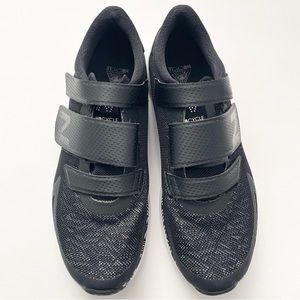 New Balance black spin cycling sneaker shoes with SPD cleats, size 9